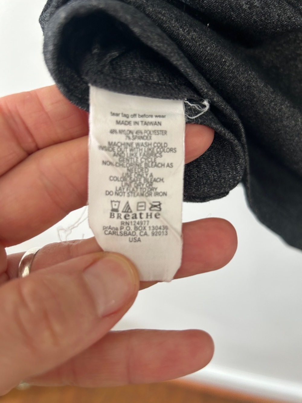 Prana Hope Tank Top Women's L Charcoal Heather Built-In Shelf Bra with Pads - Picture 7 of 11